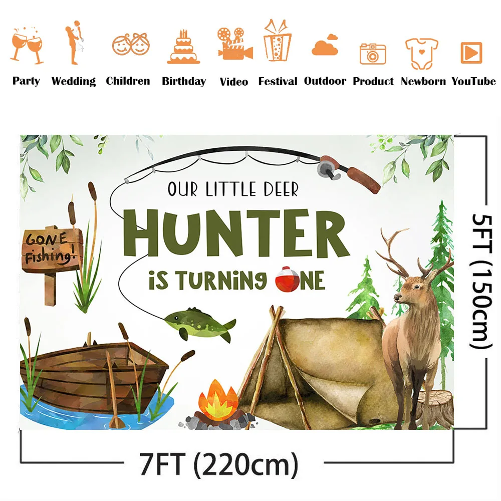 Hunting Fishing Birthday Backd - огляд і ціна Hunting Outdoor Background